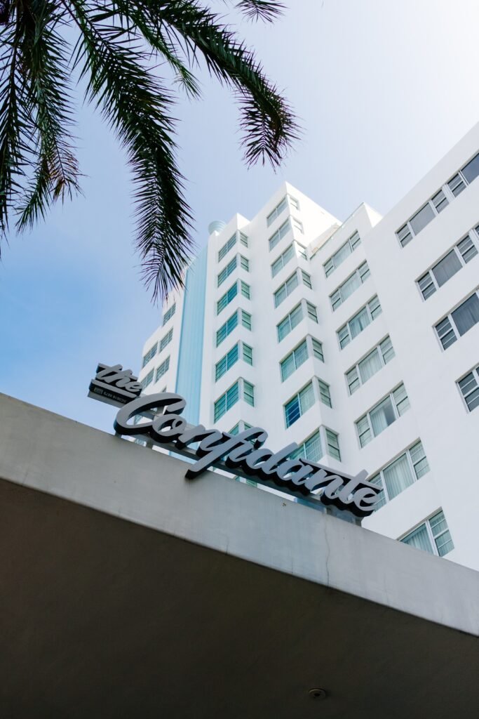 The confidante hotel, on Collins avenue, Miami Beach. Art Deco.